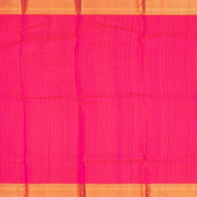 Midnight Blue Handloom Kanchipuram Korvai Silk Saree With Contrast Border-Midnight Blue