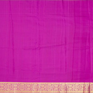 Neon Green Handloom Kanchipuram Korvai Silk Saree With Floral Motifs-Neon Green