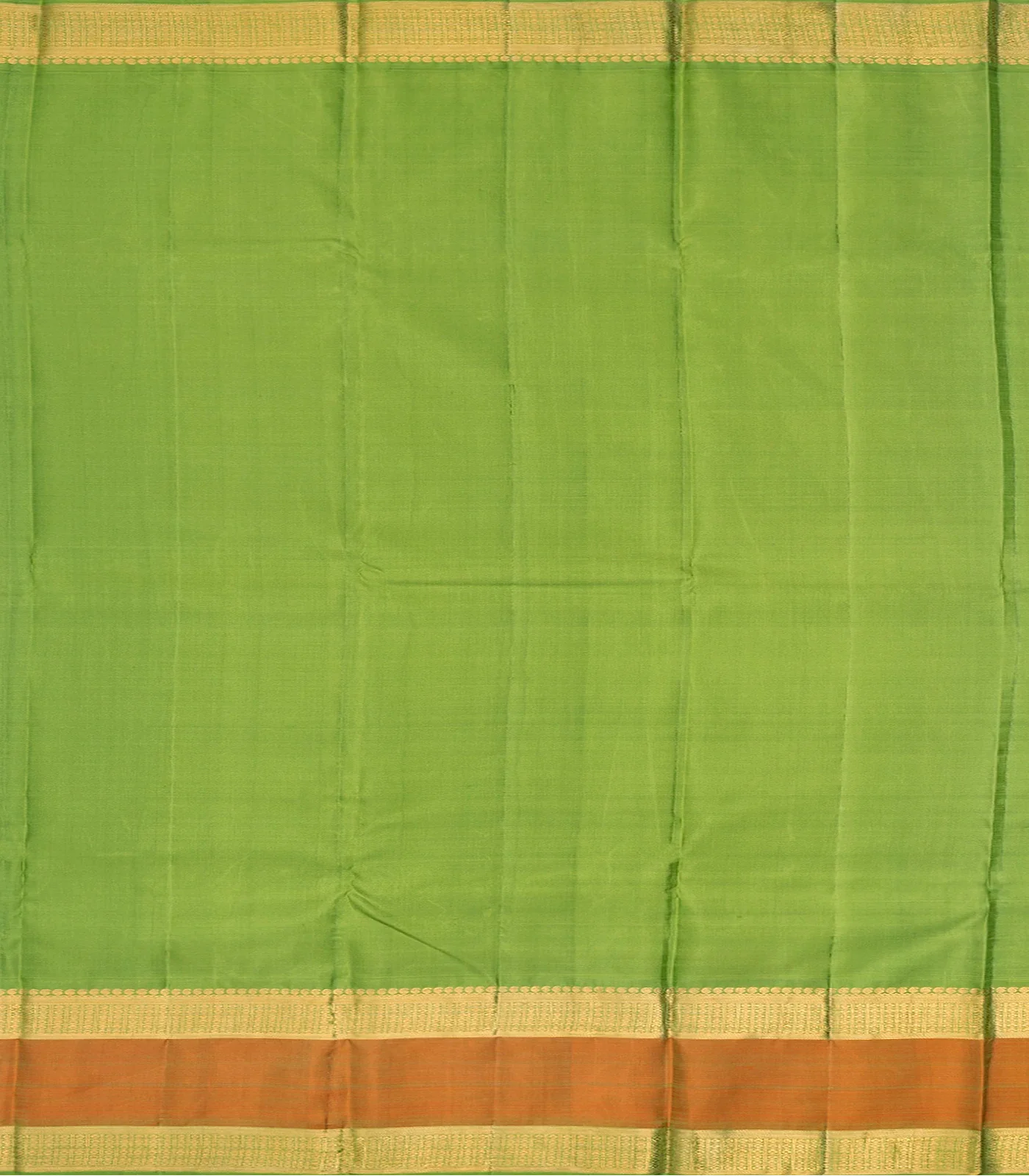 Mint Green Handloom Kanchipuram Silk Saree With Dual Checks-Mint Green