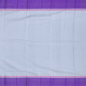 Black Handloom Kanchipuram Korvai Silk Saree With Floral Motifs-Black