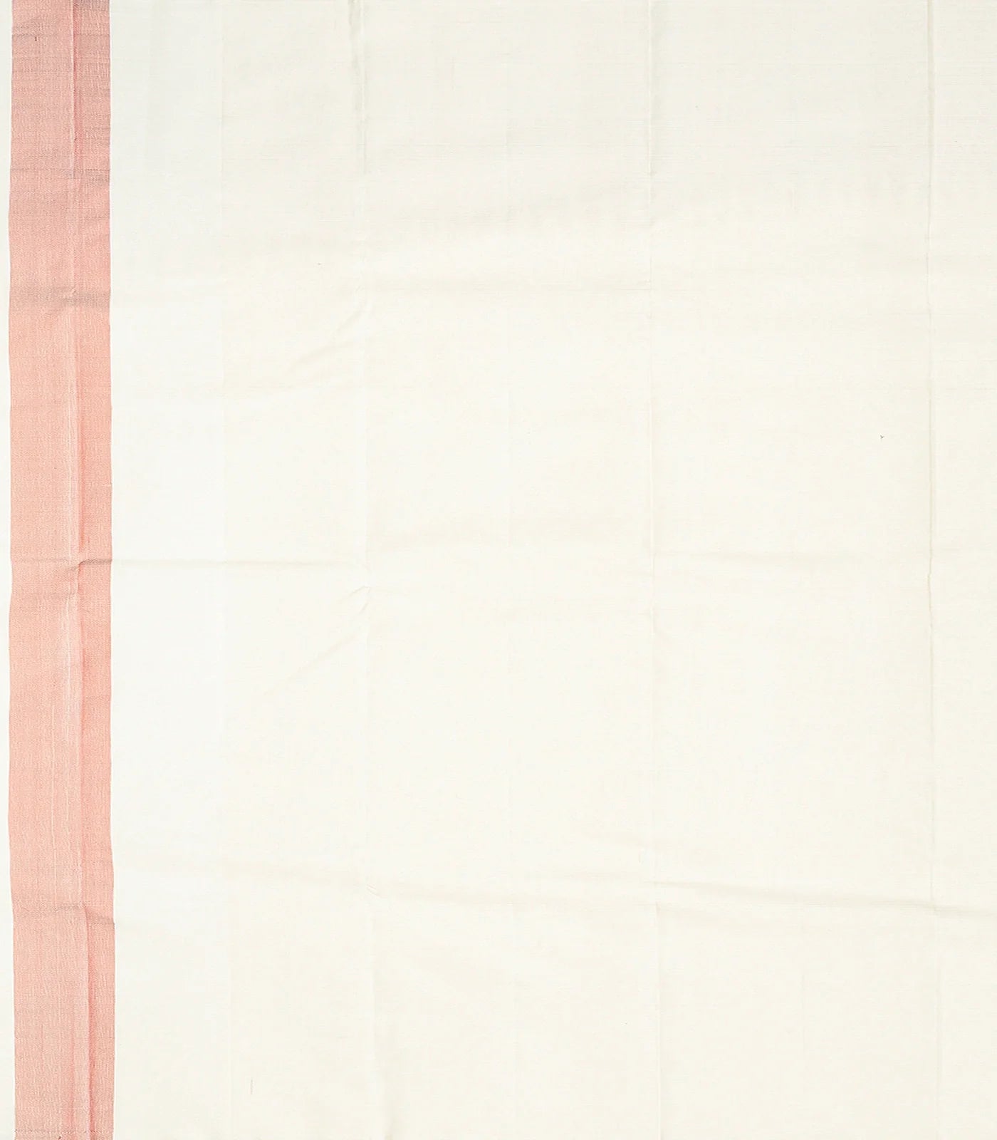 Off White Handloom Kanchipuram Rising Border Korvai Silk Saree -Off White