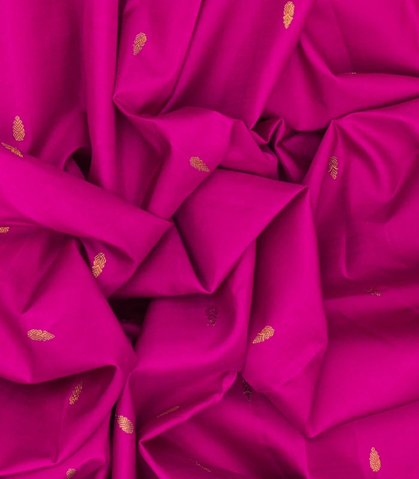 Pink Handloom Kanchipuram Korvai Silk Saree With  Floral Motifs -Pink