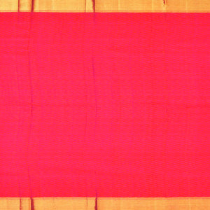 Pink Handloom Kanchipuram Silk Saree With Floral Zari Motifs-Pink
