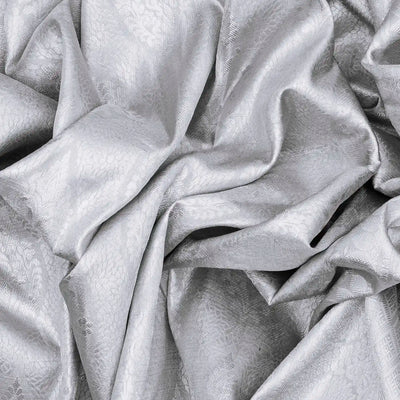 Steel Grey Handloom Kanchipuram Silk Saree With Brocaded Floral Motifs -Grey