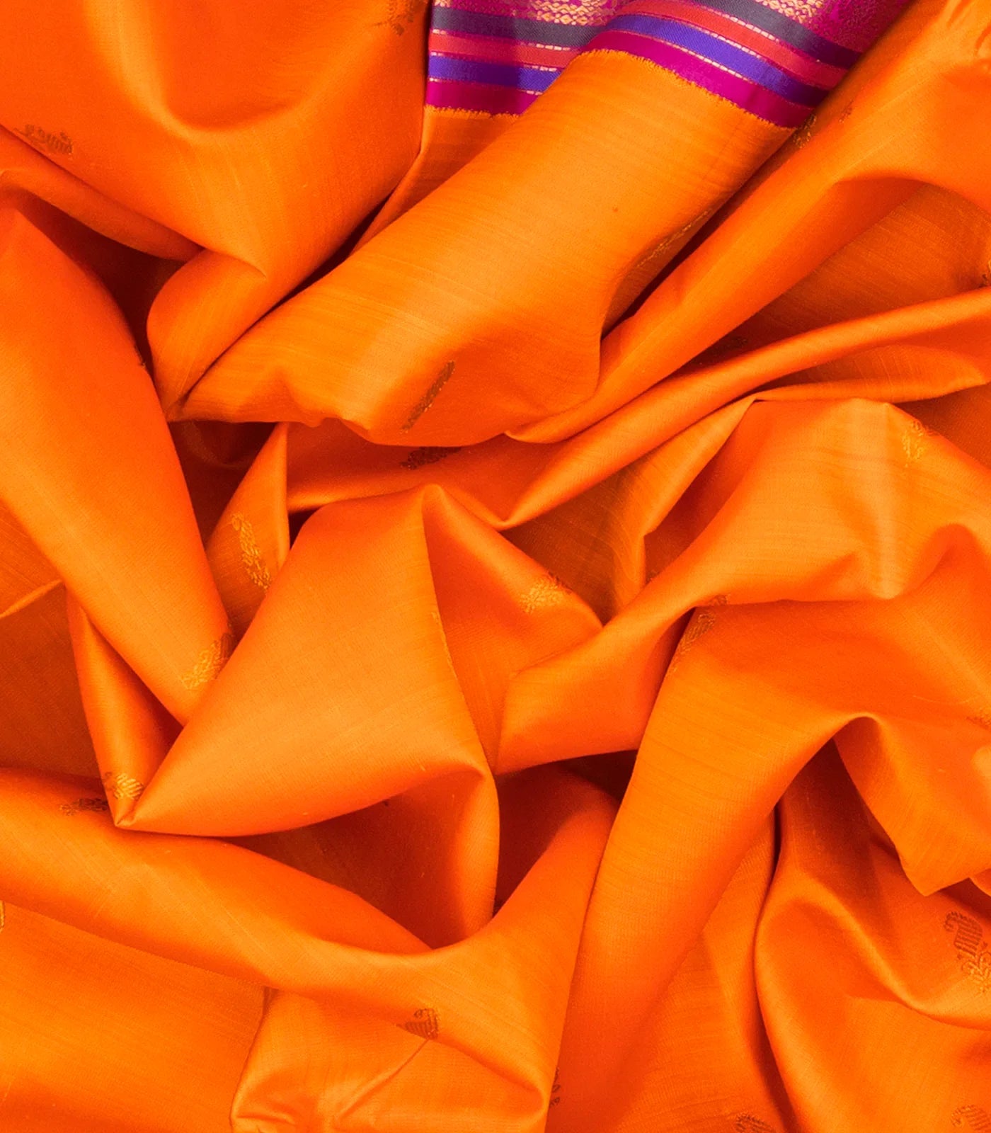 Mango Yellow Handloom Kanchipuram Korvai Silk Saree With Mango Motifs-Mango Yellow