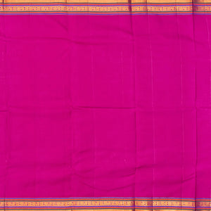 Mango Yellow Handloom Kanchipuram Korvai Silk Saree With Mango Motifs-Mango Yellow