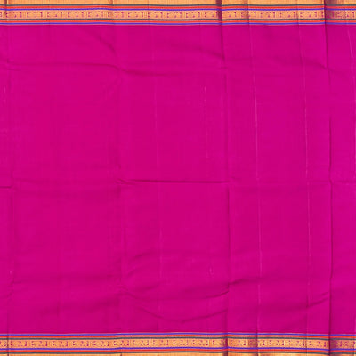 Mango Yellow Handloom Kanchipuram Korvai Silk Saree With Mango Motifs-Mango Yellow