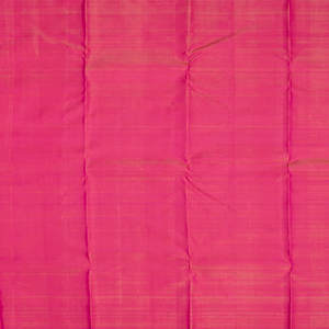 Pink Handloom Kanchipuram Silk Saree With Beldari Stripes-Pink