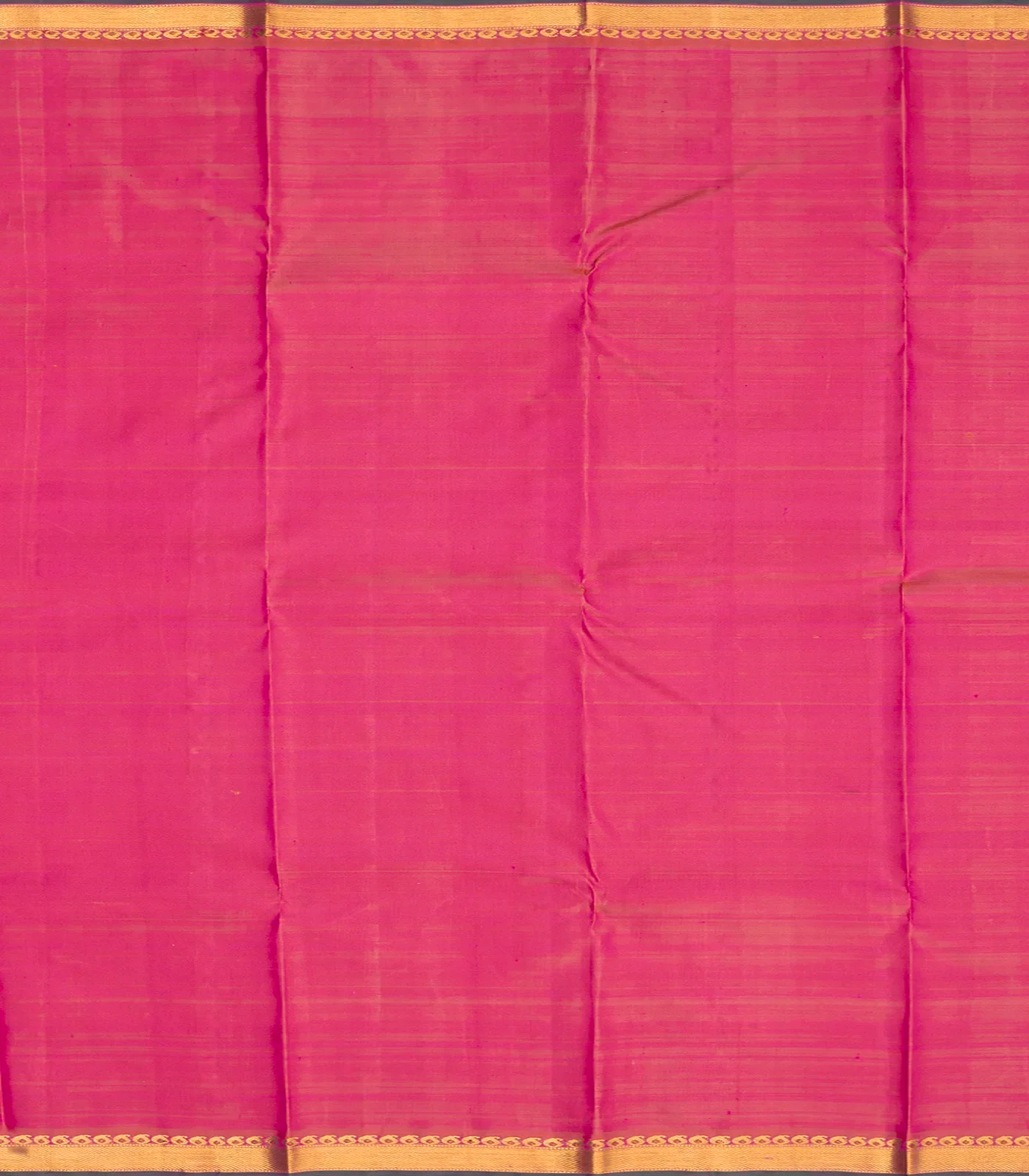 Pink Handloom Kanchipuram Silk Saree With Beldari Stripes-Pink
