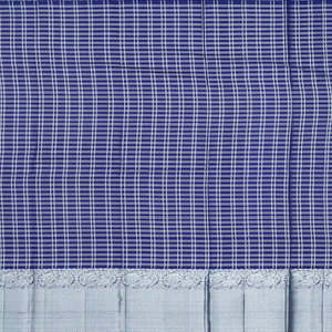 Red Handloom Kanchipuram Korvai Silk Saree With Checksevening morning zari border and pallu-Red