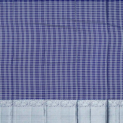 Red Handloom Kanchipuram Korvai Silk Saree With Checksevening morning zari border and pallu-Red