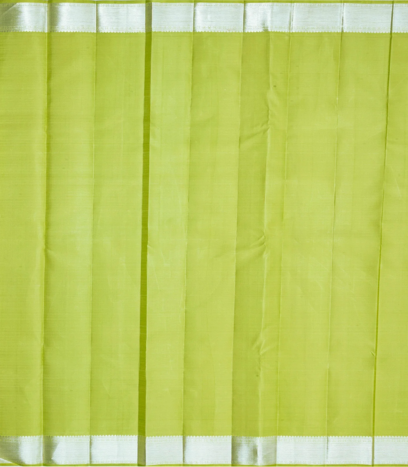 Grey  Handwoven  Kanchipuram  Silk Saree  With Floral,  Peacock,  Annam and  Elephant Motifs In Silver Zari