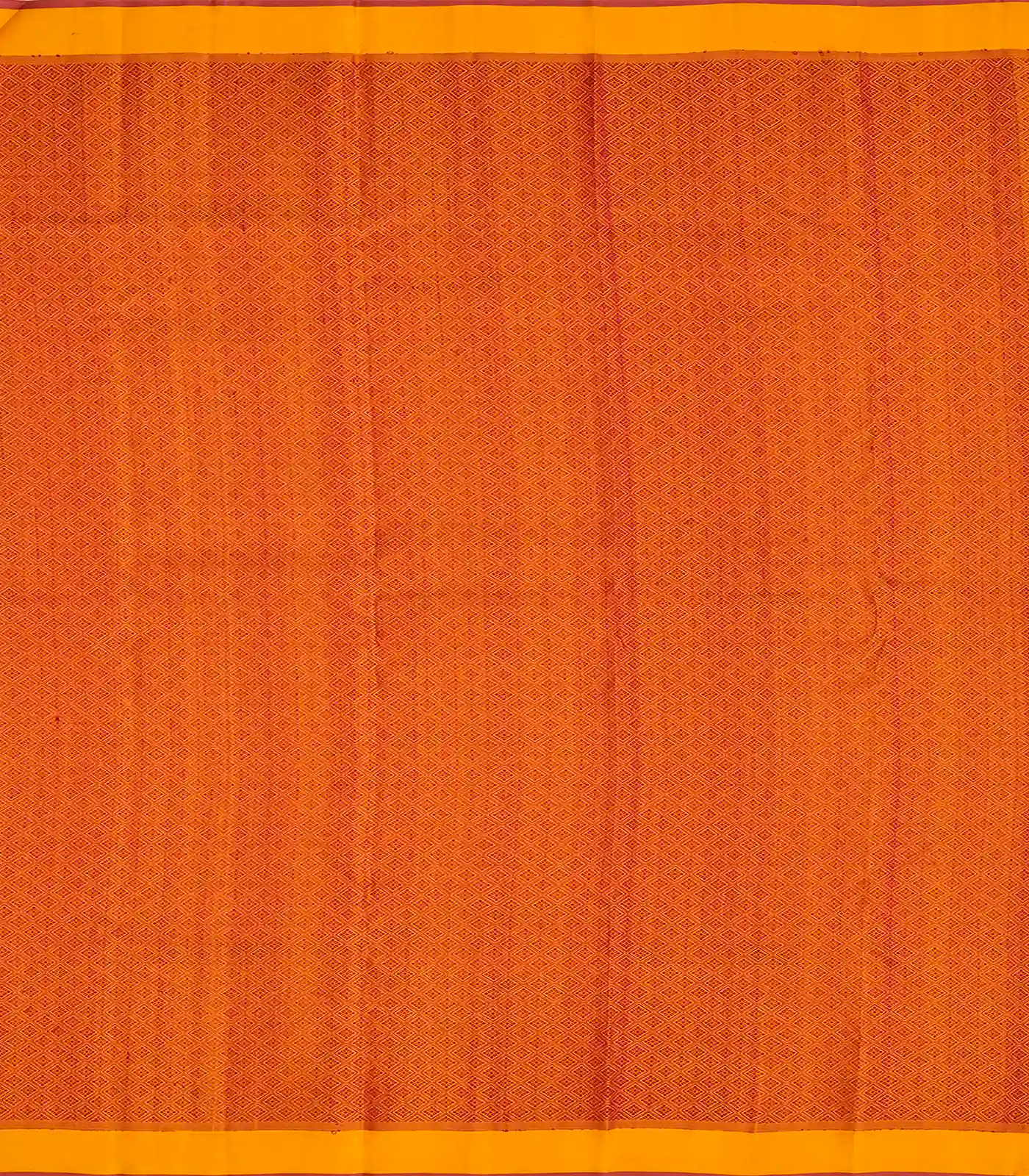 Mustard Handloom Kanchipuram Silk Saree With Traditional Motifs-Mustard