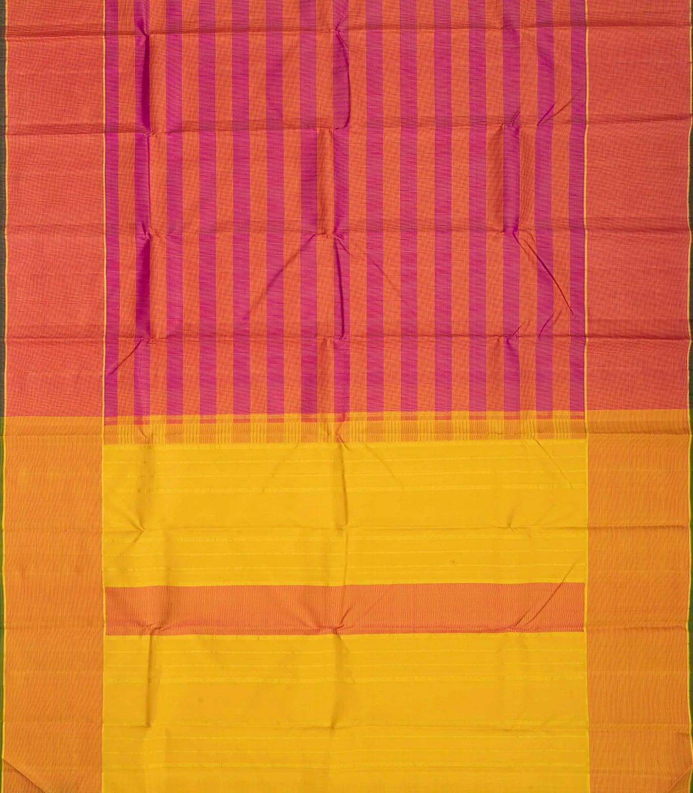 Pink Handloom Kanchipuram Silk Saree With Silk Checks-Pink