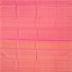Pink Handloom Kanchipuram Silk Saree With Annam Chakaram Motifs -Pink