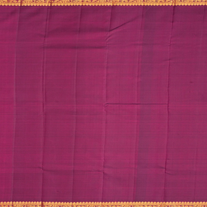 Hot Pink Handloom Kanchipuram Silk Saree With Floral Motifs-Hot Pink