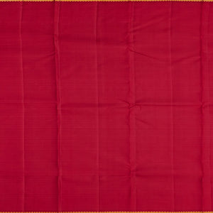Crimson Handloom Kanchipuram Silk Saree With Stripes-Crimson