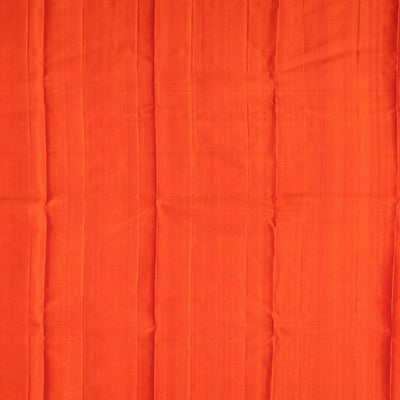 Red Handloom Kanchipuram Silk Saree With Jasmine Buttas-Red