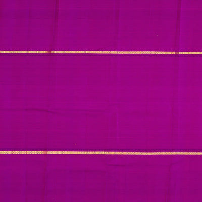 Yellow Handloom Kanchipuram Muppagam Korvai Silk Saree -Yellow