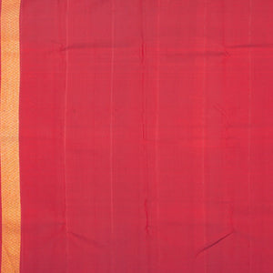 Mauve Handloom Kanchipuram Korvai Silk Saree With Rising Border-Mauve