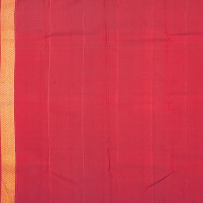 Mauve Handloom Kanchipuram Korvai Silk Saree With Rising Border-Mauve