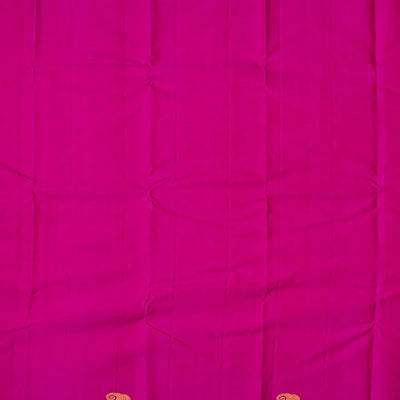 Dusty Pink Handwoven Kanchipuram Payadi Silk Saree With Checks-Dusty Pink