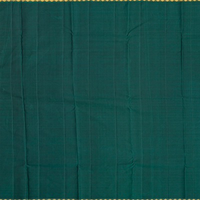 Crimson Handloom Kanchipuram Korvai Silk Saree With Buttas-Crimson