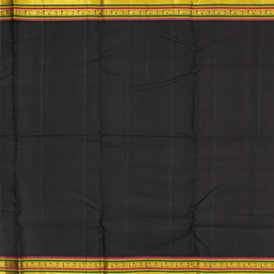 Turquoise Handloom Kanchipuram Korvai Silk Saree With Mango Buttas-Turquoise