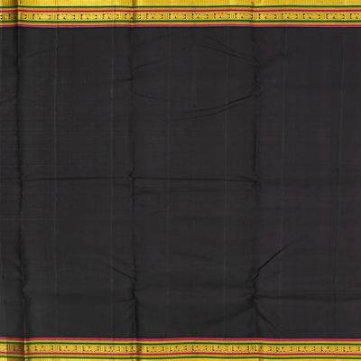 Turquoise Handloom Kanchipuram Korvai Silk Saree With Mango Buttas-Turquoise