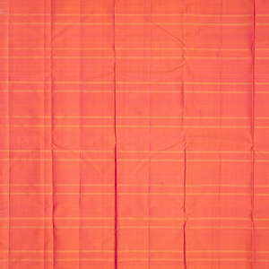 Lavender Handwoven Kanchipuram Silk Saree With Checks-Lavander