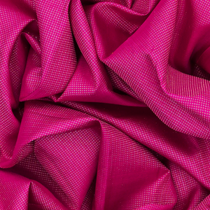 Pink Handloom Kanchipuram Silk Saree With Dotted Checks-Pink