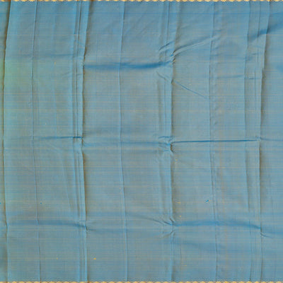 Yellow Handloom Kanchipuram Silk Saree With Floral Motifs-Yellow