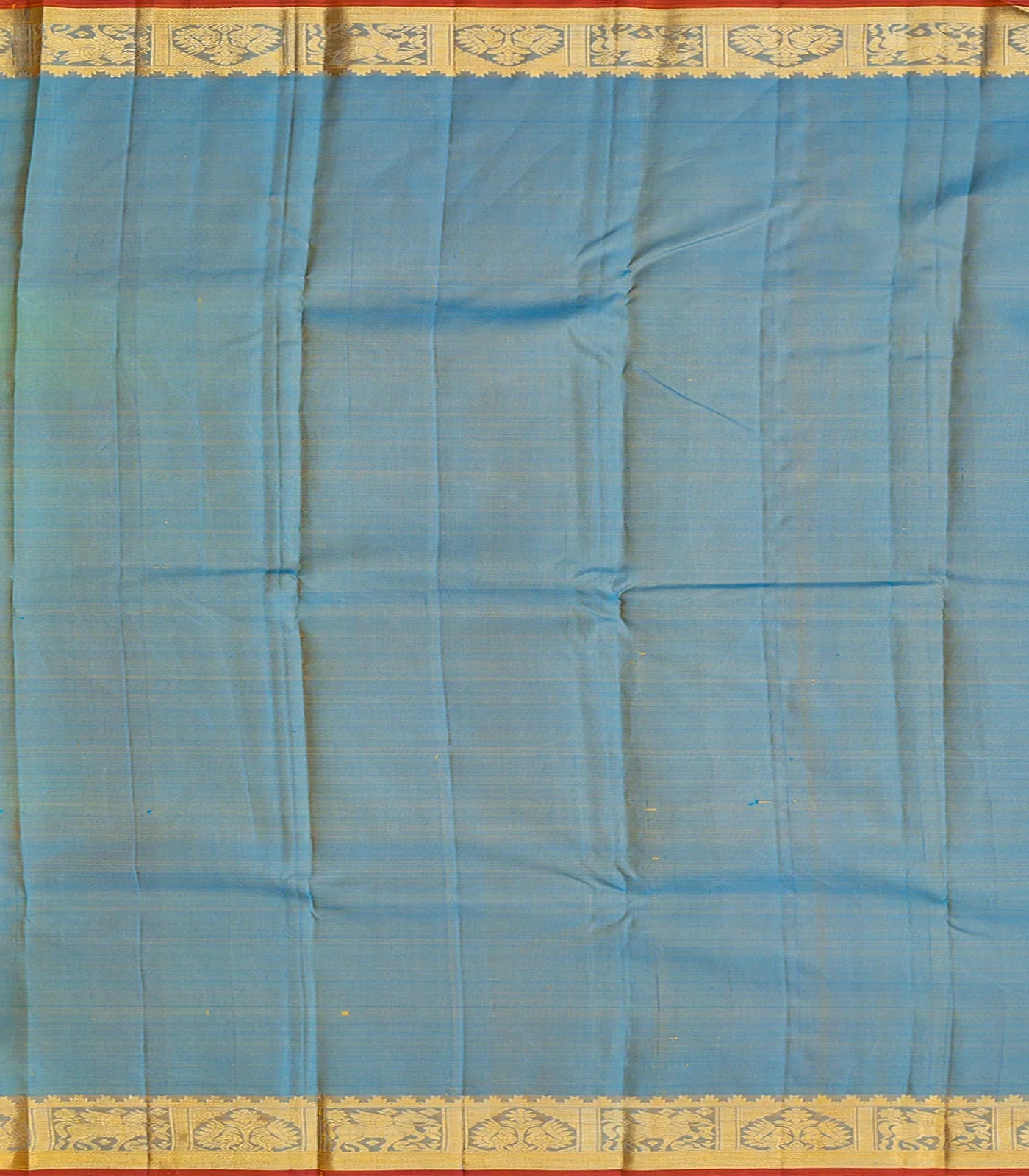 Yellow Handloom Kanchipuram Silk Saree With Floral Motifs-Yellow