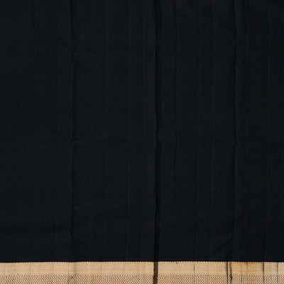 Baby Pink Handloom Kanchipuram Korvai Silk Saree With Stripes-Baby Pink