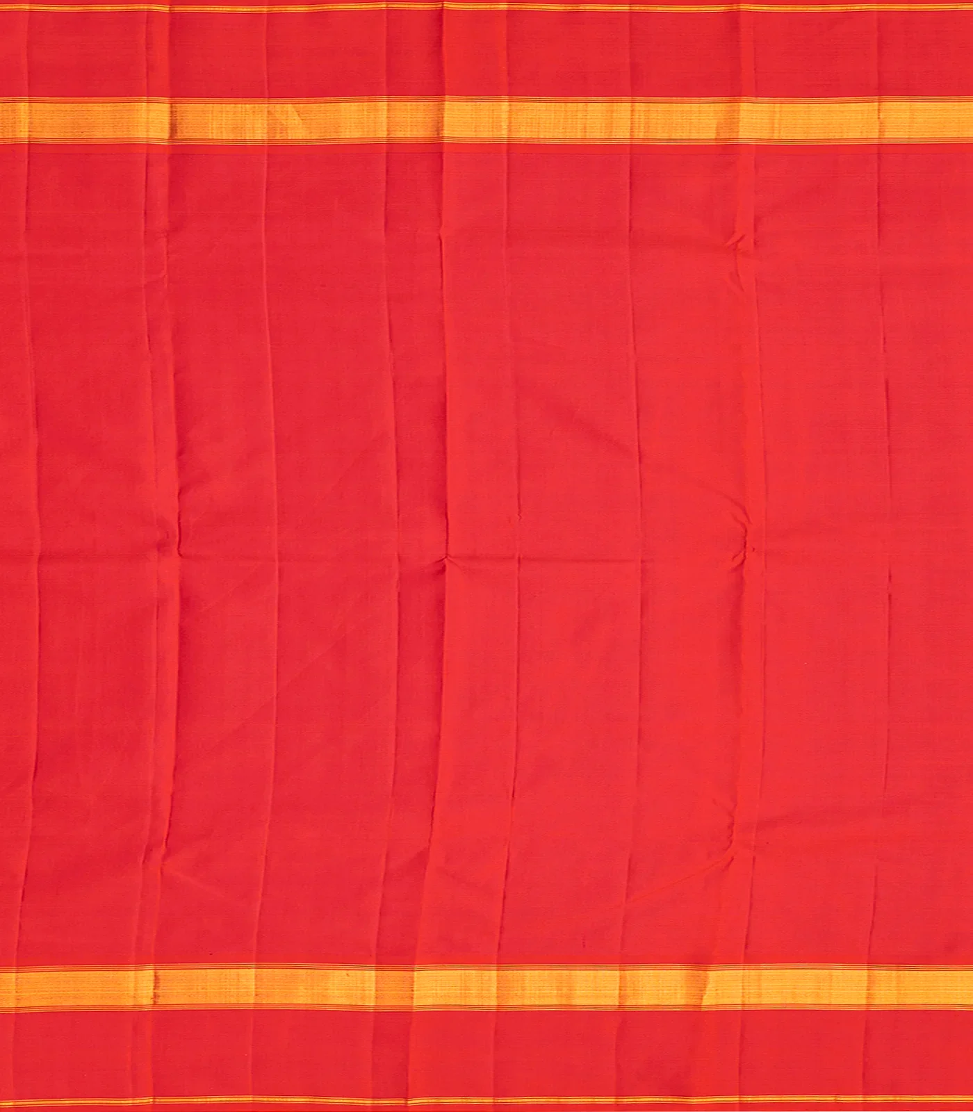 Yellow Handloom Kanchipuram Korvai Silk Saree With Checks-Yellow