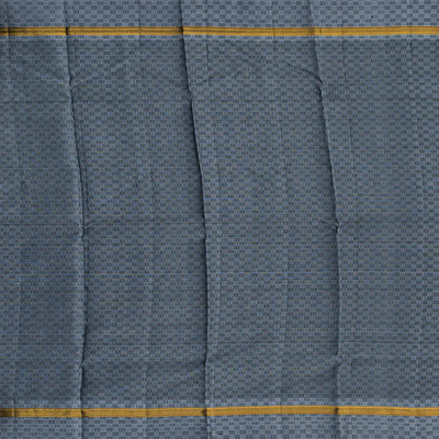 Maroon Handloom Kanchipuram Silk Saree With Stripes-Maroon