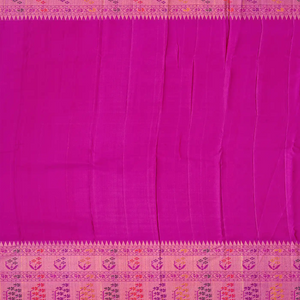 Turquoise Handloom Kanchipuram Korvai Silk Saree With Dotted Motifs-Turquoise