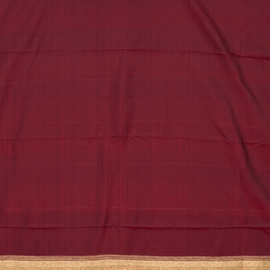 Black Handloom Kanchipuram Silk Saree With Rising Border-Black