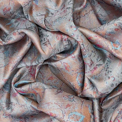 Multi Colour  Handloom Kanchipuram Silk Saree With Peacock Motifs-Multi colour