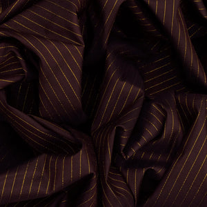 Maroon Handloom Kanchipuram Silk Saree With Zari Stripes-Maroon