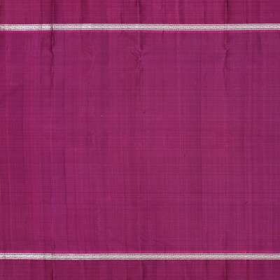 Maroon Handloom Kanchipuram Silk Saree With Zari Stripes-Maroon