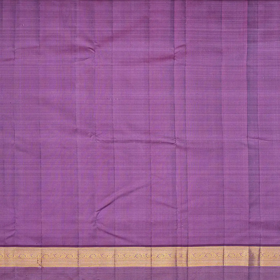 Aquamarine Handloom Kanchipuram Korvai Silk Saree With Floral Motifs-Aquamarine