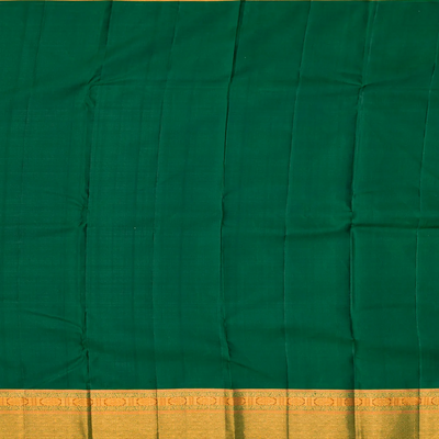 Red Handloom Kanchipuram Korvai Silk Saree With Checks-Red