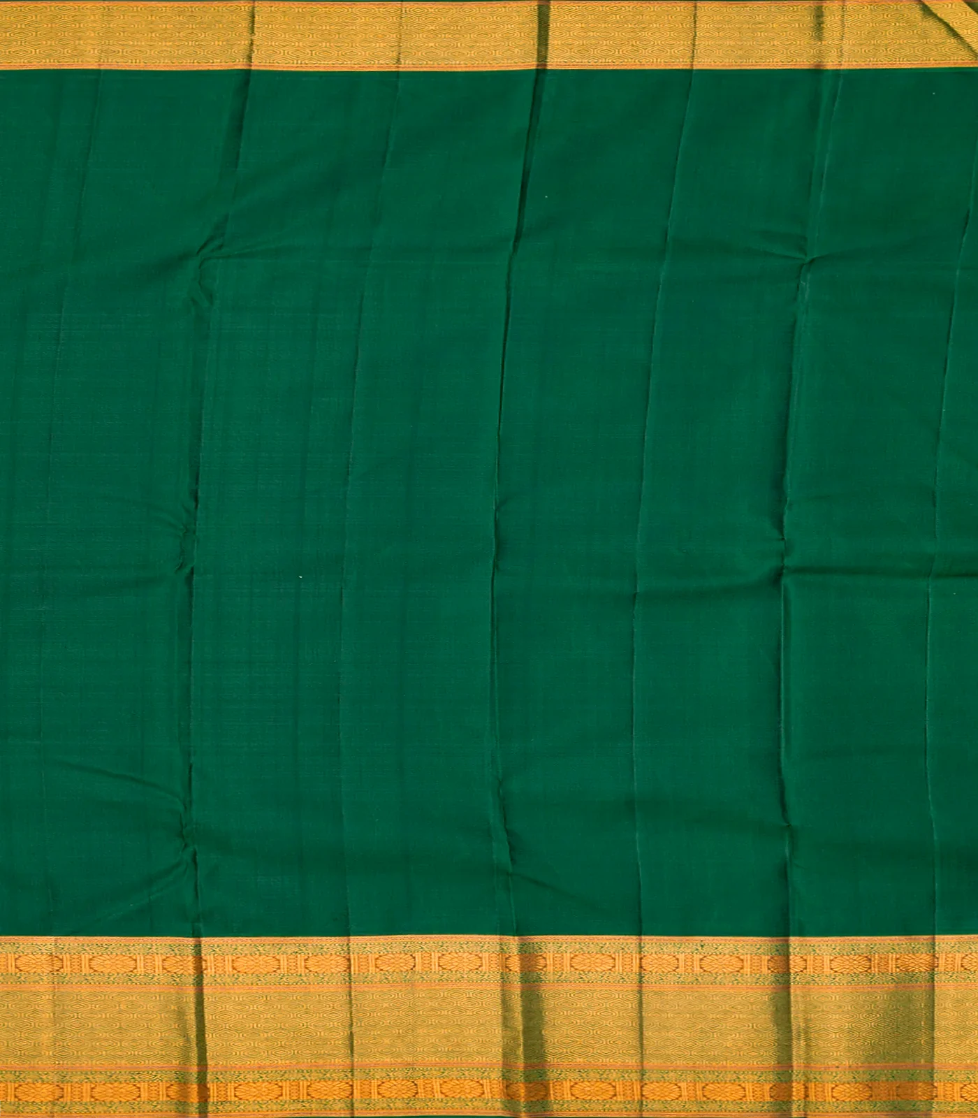 Red Handloom Kanchipuram Korvai Silk Saree With Checks-Red