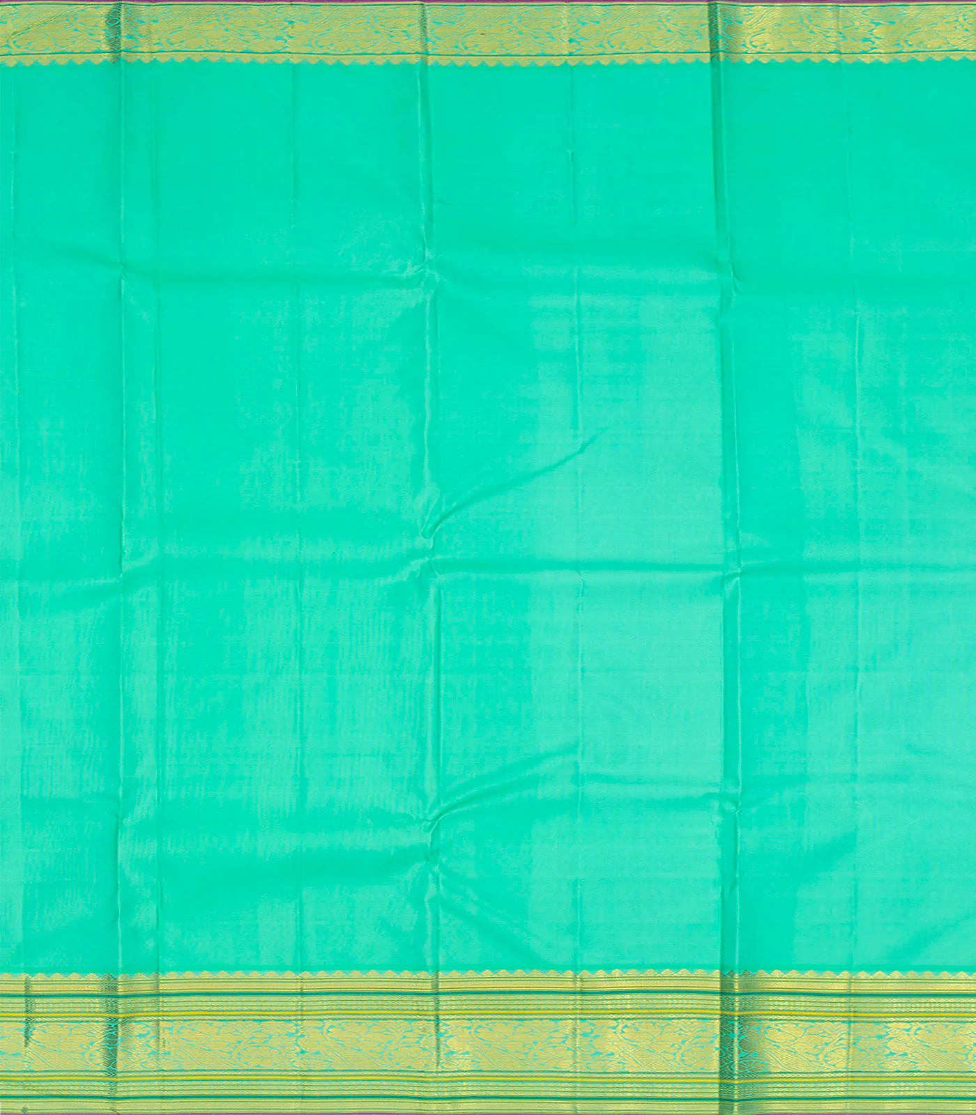 Magenta Handloom Kanchipuram Korvai Silk Saree With Floral Motifs-Magenta