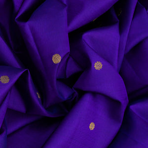 Purple Handloom Kanchipuram Korvai Silk Saree With Rudraksham Motifs-Purple