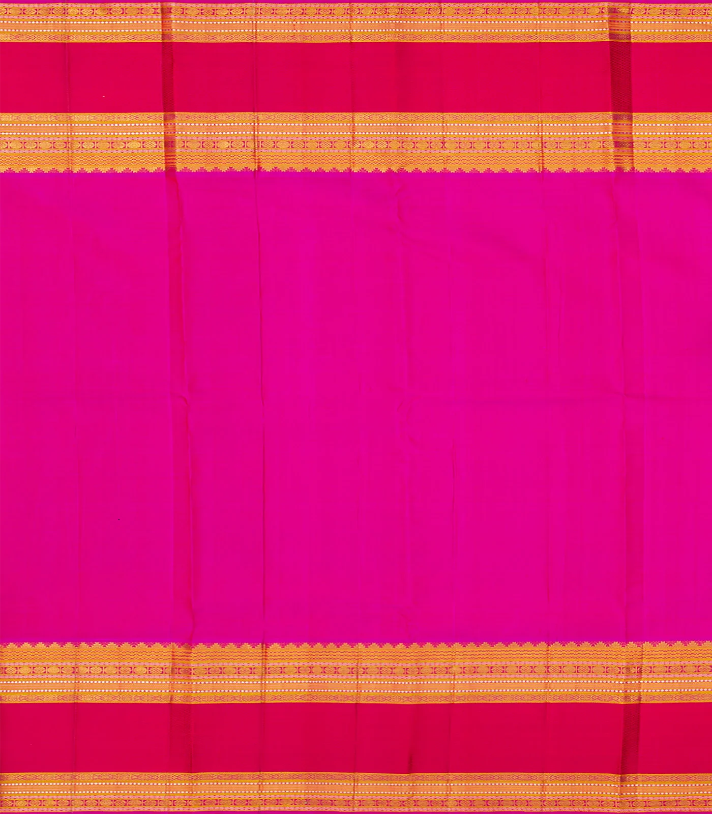 Purple Handloom Kanchipuram Korvai Silk Saree With Rudraksham Motifs-Purple