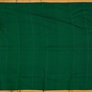 Crimson Handloom Kanchipuram Korvai Silk Saree With Checks-Crimson