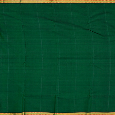 Crimson Handloom Kanchipuram Korvai Silk Saree With Checks-Crimson