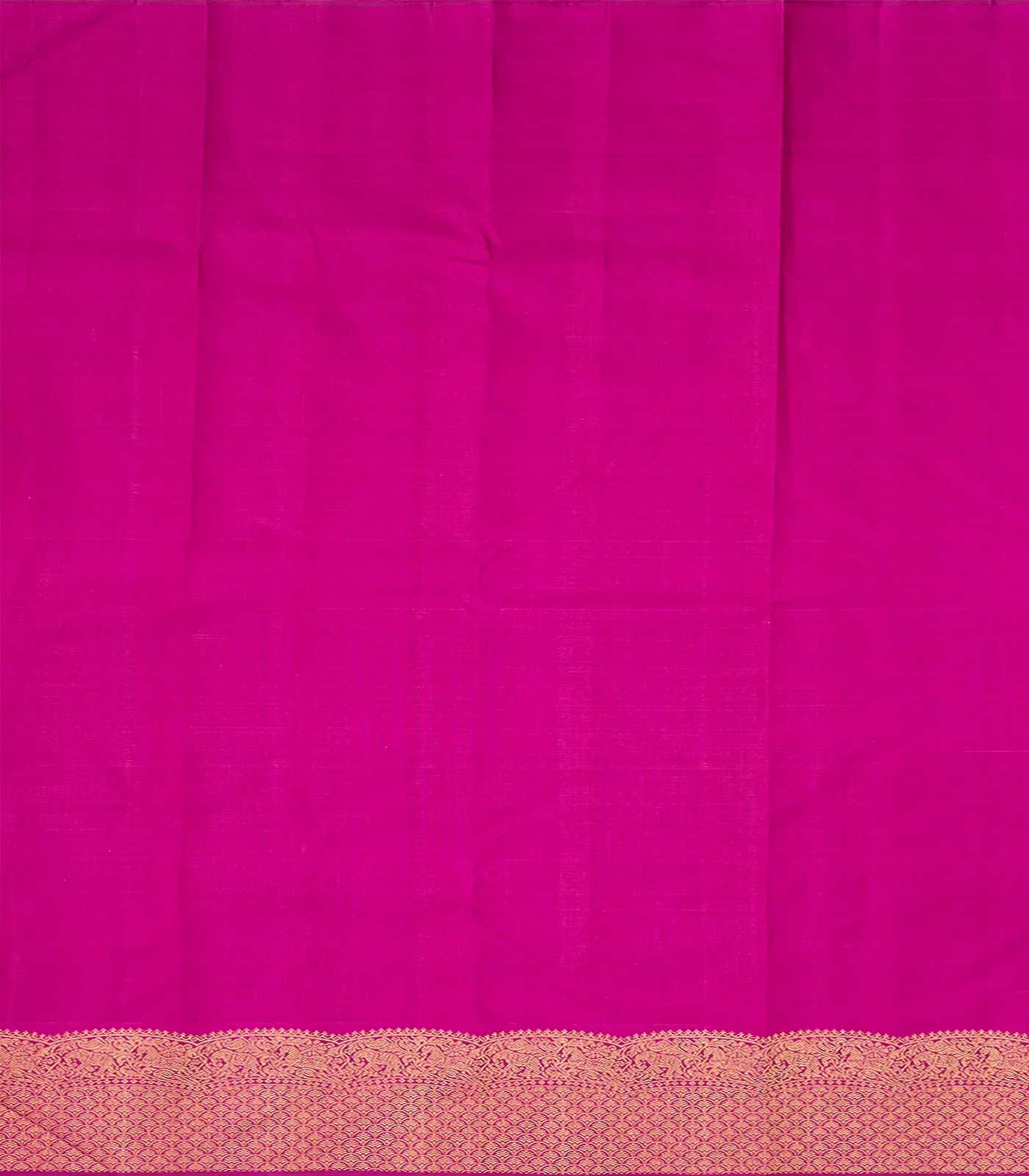 Baby Pink Handloom Kanchipuram Korvai Silk Saree With Kamalam Motifs-Baby Pink